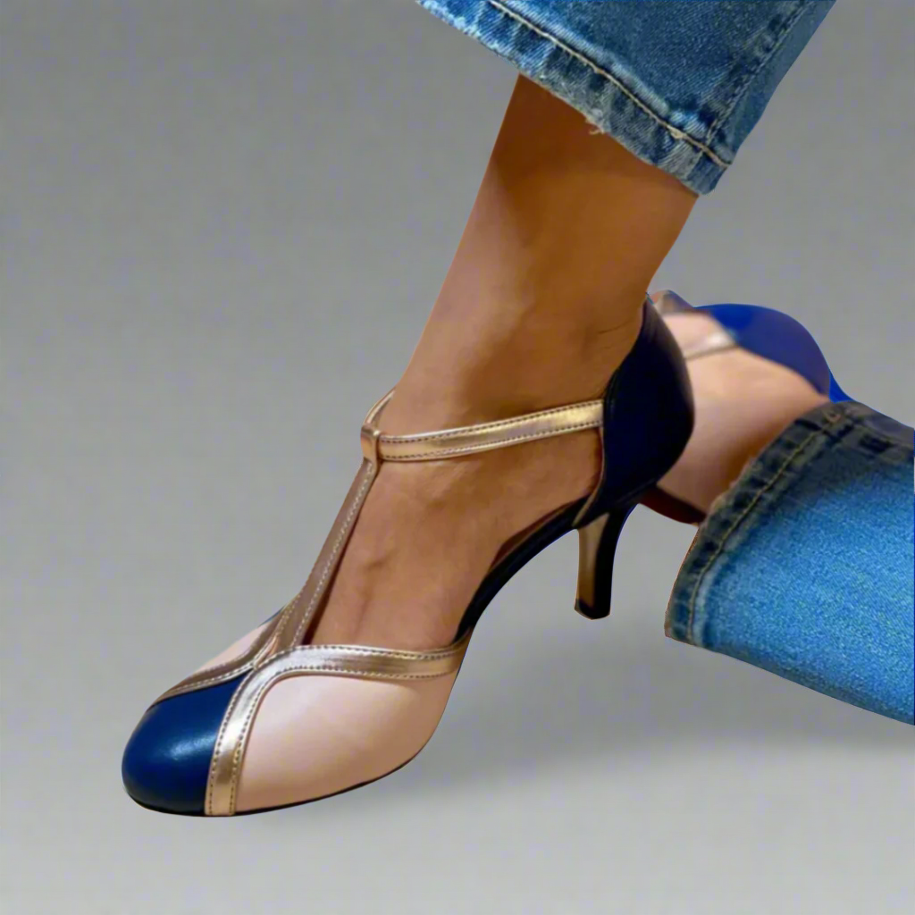 Florentine | Bicolor Sandalen mit Absatz