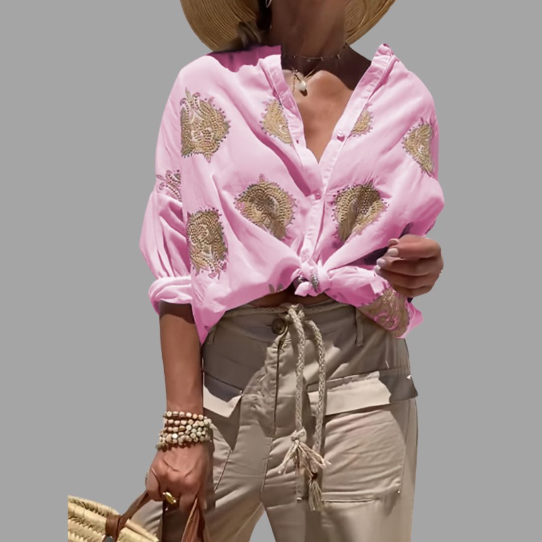 Frederika | Bluse mit luftigem Ibiza-Flair