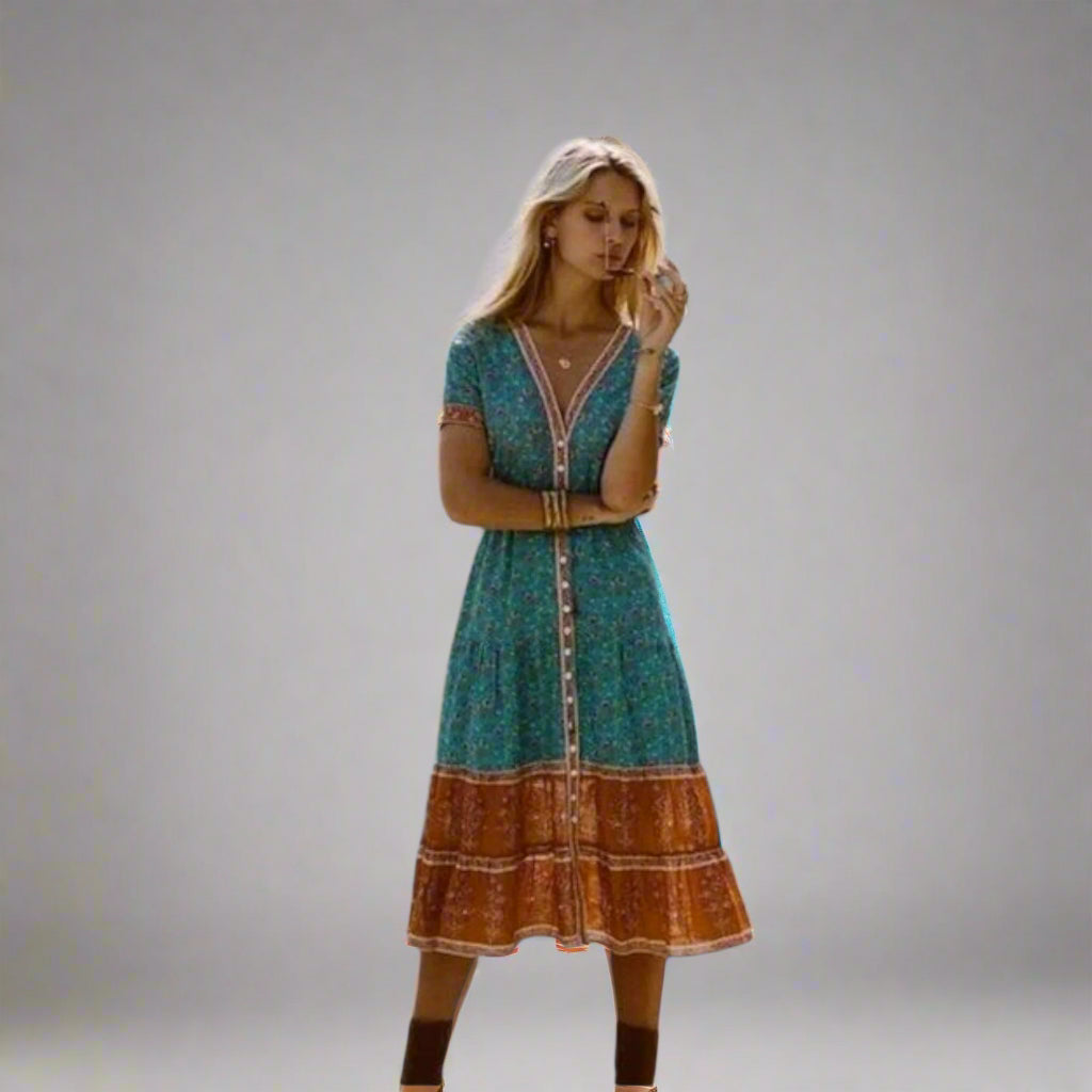 Ravena | Boho Midikleid mit Leichtigkeit