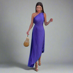 Yara | Elegantes Ein-Schulter-Midikleid