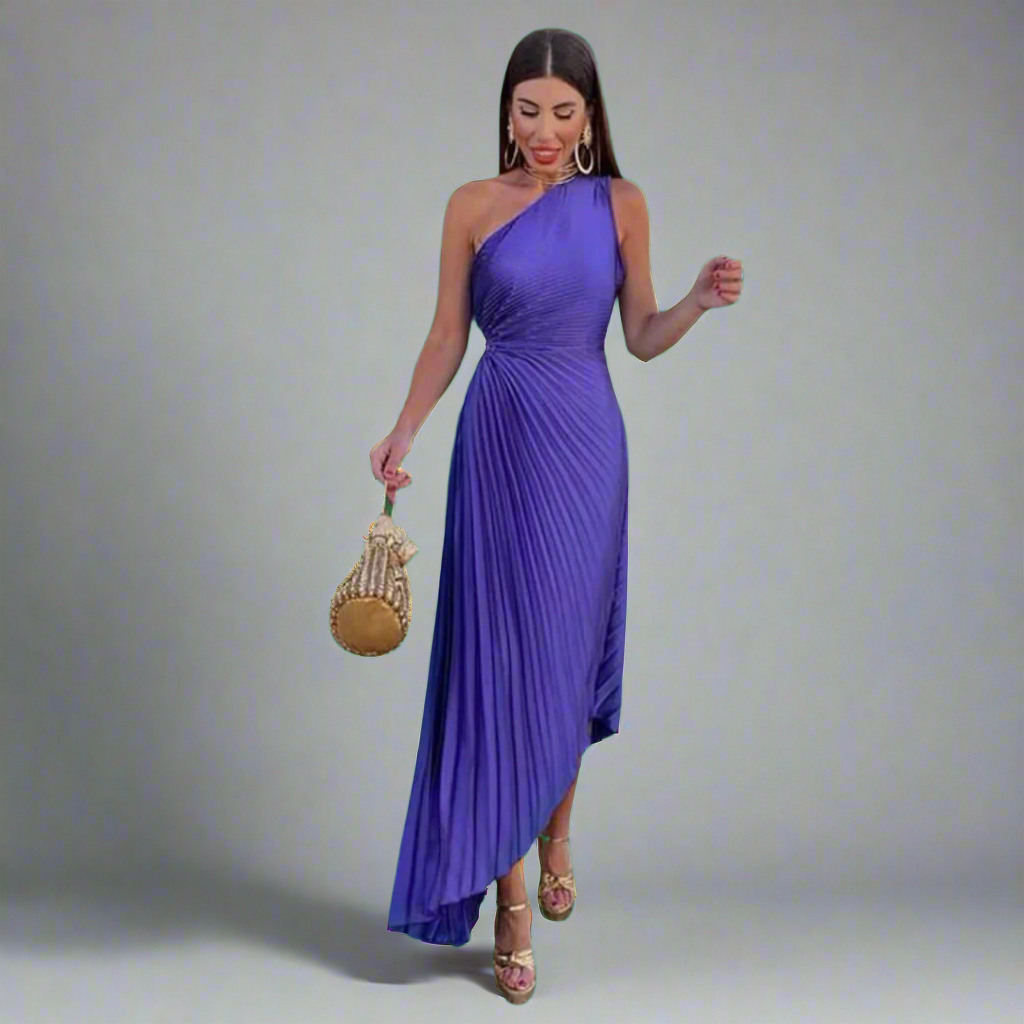 Yara | Elegantes Ein-Schulter-Midikleid