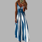 Annika | Ärmelloses Maxikleid mit Streifen