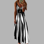 Annika | Ärmelloses Maxikleid mit Streifen