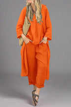 Anneliese | Zweiteiliges Set mit Eleganter Leichtigkeit und Vielseitigem Stil