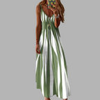 Annika | Ärmelloses Maxikleid mit Streifen
