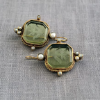 Elisa | Handgefertigte Vintage-Ohrringe mit edler Perle und Stein