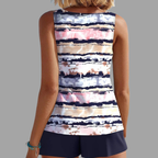 Gwendel | Gestreiftes Tankini-Set mit Ausschnitt