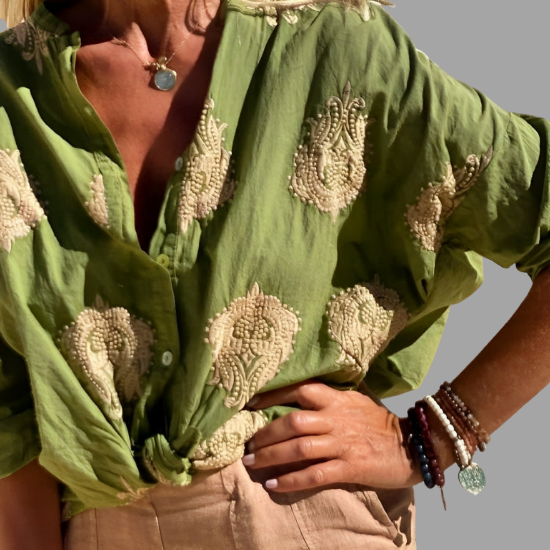 Frederika | Bluse mit luftigem Ibiza-Flair