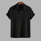 Quentin | Texturiertes Forest Green Polo Shirt für Komfort und Stil