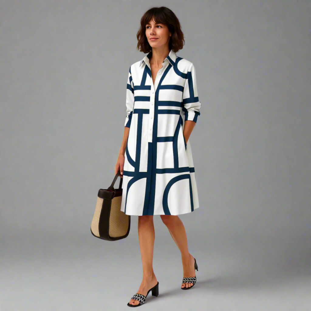 Adelind | Midikleid mit edlem Muster