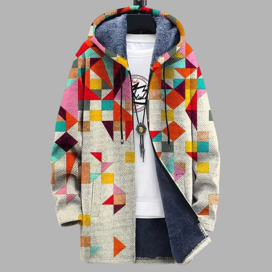 Olga | Luxuriöser Kunstprint-Cardigan
