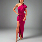 Xylina | Premium Off-Shoulder Ruffle Sleeve Midi Kleid
