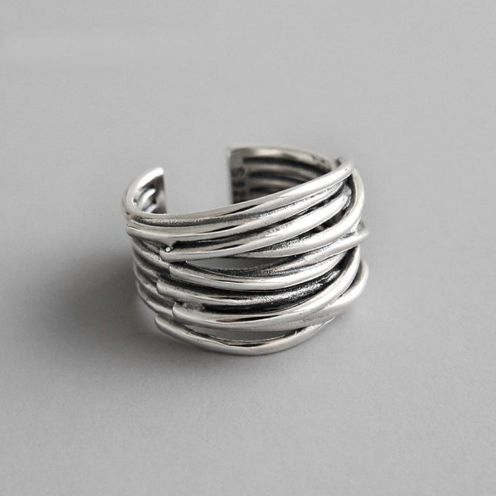 Melisande | Verstellbarer Layer-Ring mit modernem Look