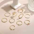 Antonia | 10er Set Bohemian Silber & Gold Ringe