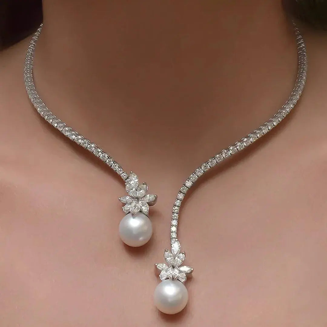Wilma | Elegante Perlenkette mit glänzendem Finishr