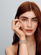 Celeta | Elegantes Moissanit Cuban-Armband