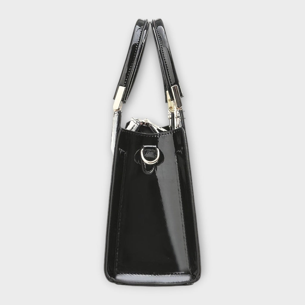 Léora. -  Glänzende Krokodilledermuster-Handtasche
